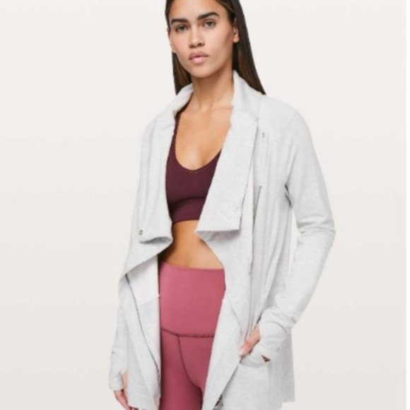 Lululemon Coast Easy Wrap Jacket Size 8 Gray - Picture 2 of 15